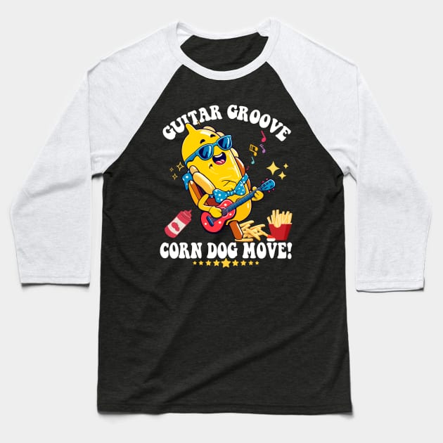 Corn Dog Baseball T-Shirt by JessArty